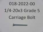 018-2022-00 - 1/4-20 X 3 Gr5 Carriage Bolt | Free Shipping Over $100