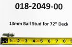 018-2049-00 - 13mm Ball Stud for 72" Deck Damper for Outlaw