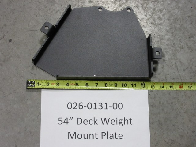 026-0131-00 - 54" MZ Deck Weight Mount Plate Bagger Component