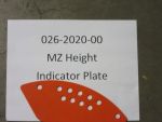 026-2020-00 - MZ Height Indicator Plate | Free Shipping Over $100