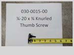 030-0015-00 - 1/4-20 x 3/4 Knurled Thumb Screw