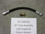 051-2000-00 - 18" Hydraulic Hose Assy w/forged 45 Degree Adaptor