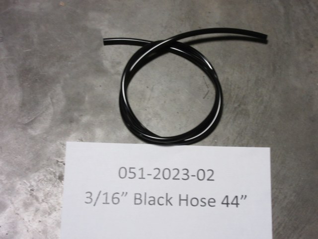 051-2023-02 - 44" x 3/16" black hose