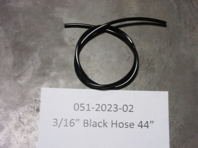 051-2023-02 - 44" x 3/16" black hose | Free Shipping Over $100