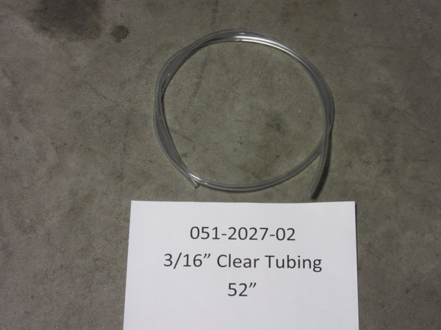 051-2027-02 - 52" x 3/16" clear hose | Free Shipping Over $100
