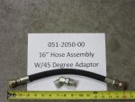 051-2050-00 - 16" Hydraulic Hose Assembly w/45 Adaptor