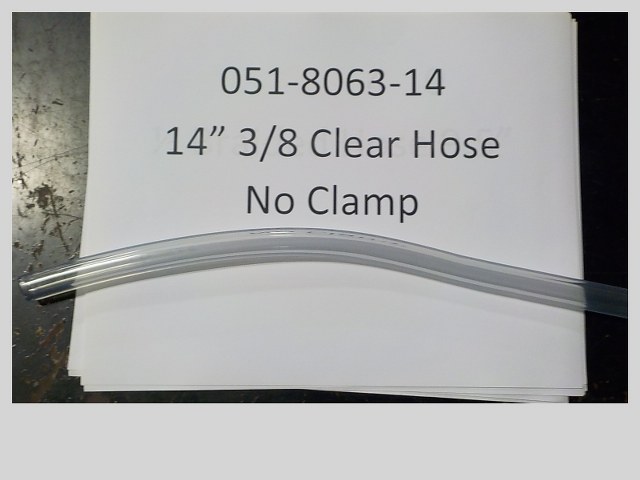 051-8063-14 - 14" 3/8 Clear Hose No Clamp