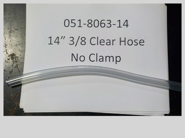051-8063-14 - 14" 3/8 Clear Hose No Clamp | Free Shipping Over $100
