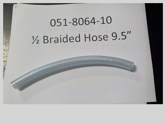 051-8064-10 -  1/2 Braided Hose - 9.5" | Free Shipping Over $100