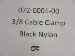 072-0001-00 - 3/8 Cable Clamp-Black Nylon | Free Shipping Over $100