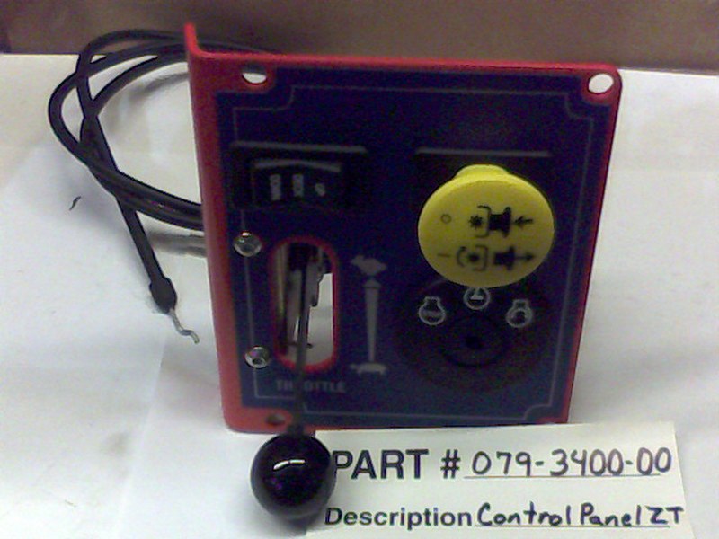 079-3400-98 - 2011-2012 CZT/ZT Control Panel - Complete (With Round Hole for Toggle)
