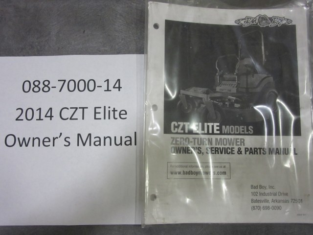 088-7000-14 - 2014 CZT Elite Owner's Manual