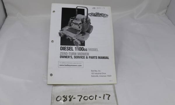 088-7001-17 - 2017 1100cc Diesel Owner's Manual