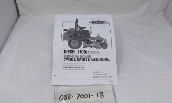 088-7001-18 - 2018 1100cc Diesel Owner's Manual