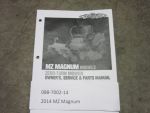 088-7002-14 - 2014 MZ Magnum Owner's Manual
