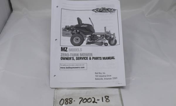 088-7002-18 - 2018 MZ Owner's Manual