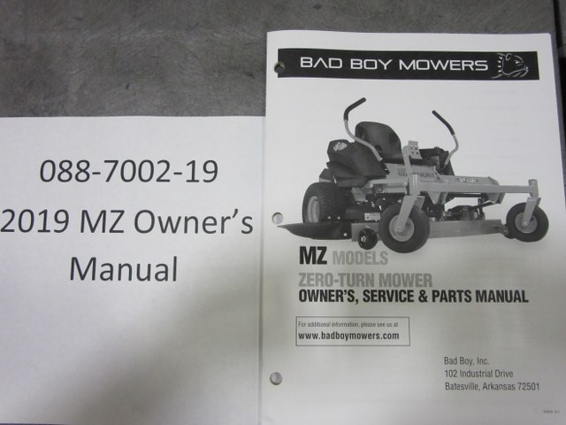 088-7002-19 - 2019 MZ Owner's Manual