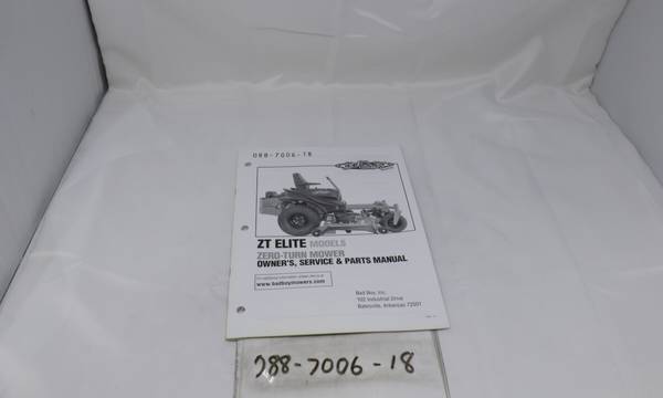 088-7006-18 - 2018 ZT Elite Owner's Manual