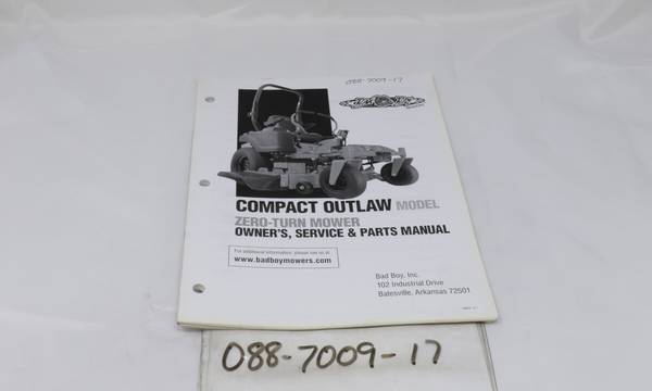 088-7009-17 - 2017 Compact Outlaw Owner's Manual