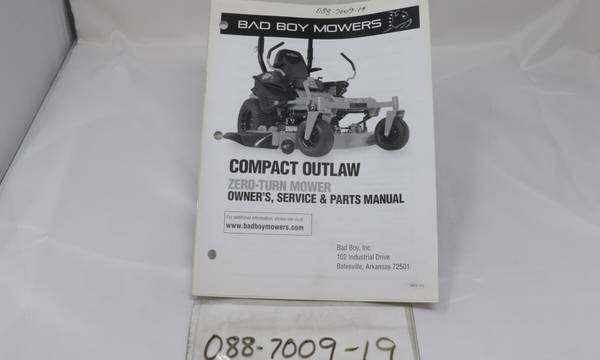 088-7009-19 - 2019 Compact Outlaw Owner's Manual