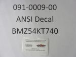 091-0009-00 - ANSI Decal BMG5425KO