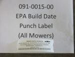 091-0015-00 - EPA Build Date Punch Label | Free Shipping Over $100