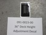 091-0023-00 - Deck Height Adjustment Decal | Free Shipping Over $100
