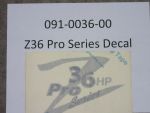 091-0036-00 - Z36 Pro Series Decal | Free Shipping Over $100