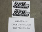091-0316-18 - 2018-2020 ZT Elite 726cc Back Plate Cluster