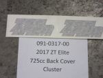 091-0317-00 - 2017 ZT Elite 725cc Back Cover Cluster
