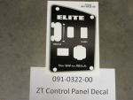091-0322-00 - ZT Control Panel Decal 2016 ZT Control Panel Decal