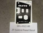 091-0322-00 - ZT Control Panel Decal | Free Shipping Over $100