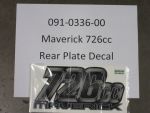 091-0336-00 - Maverick 726cc Rear Plate Decal | Free Shipping Over $100