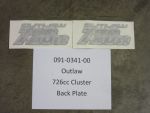 091-0341-00 - Outlaw 726cc Cluster