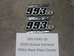 091-0345-18 - 2018 Out Extreme 993cc Back Plate Cluste