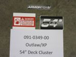 091-0349-00 - Outlaw / XP 54" Deck Cluster