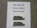 091-0360-00 - Diesel 1500cc Cluster1500cc Back Plate Decals