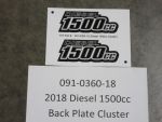 091-0360-18 - 2018 Diesel 1500cc Back Plate Cluster