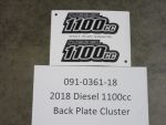 091-0361-18 - Diesel 1100cc Back Plate Cluster | Free Shipping Over $100