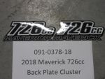 091-0378-18 - 2018-2022 Maverick 726cc Back Plate Cluster