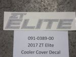 091-0389-00 - 2017-2022 ZT Elite Cooler Cover Decal