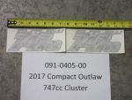 091-0405-00 - 2017 Compact Outlaw 747cc Back Plate Clu