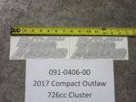 091-0406-00 - 2017 Compact Outlaw 726cc Back Plate Clu