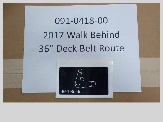 091-0418-00 - 2017-2022 Walk Behind 36" Deck Belt Route