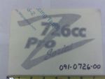 091-0726-00 - Z 726cc Pro Series Decal | Free Shipping Over $100
