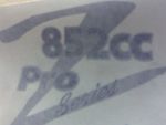 091-0852-00 - Z 852cc Pro Series Decal