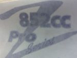 091-0852-00 - Z 852cc Pro Series Decal | Free Shipping Over $100