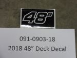 091-0903-18 - 48" Deck Decal (See Models Used On For Details)
