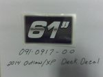 091-0917-00 - 2014 Outlaw/XP Deck Decal-61" Carbon Fiber