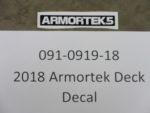 091-0919-18 - 2018 Armortek Deck Decal | Free Shipping Over $100
